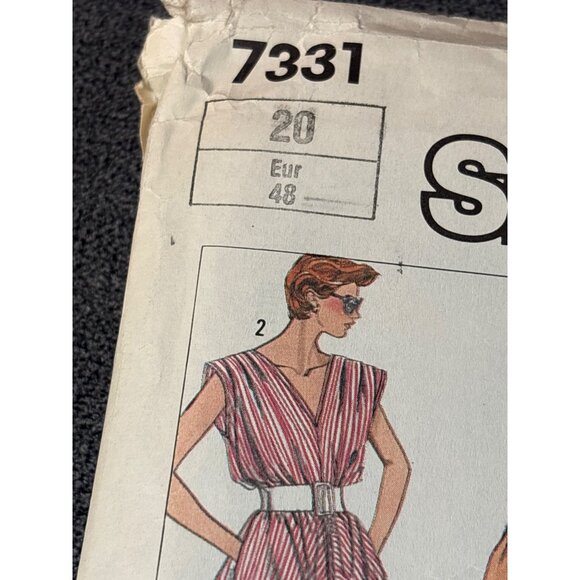 Simplicity 7331 Womens Sewing Pattern Size 20 EUR 48 Vintage 1986 Jumpsuit & Dre - Picture 2 of 6